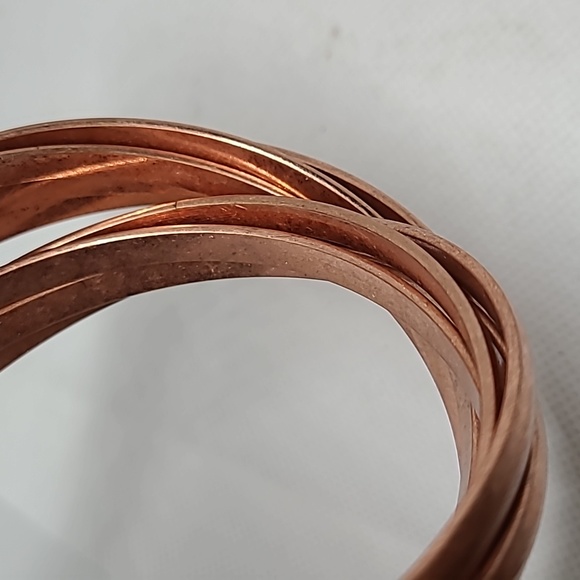 Linea by Louis Dell'Olio Copper Ox Rolling Bangle Bracelets - Picture 4 of 5